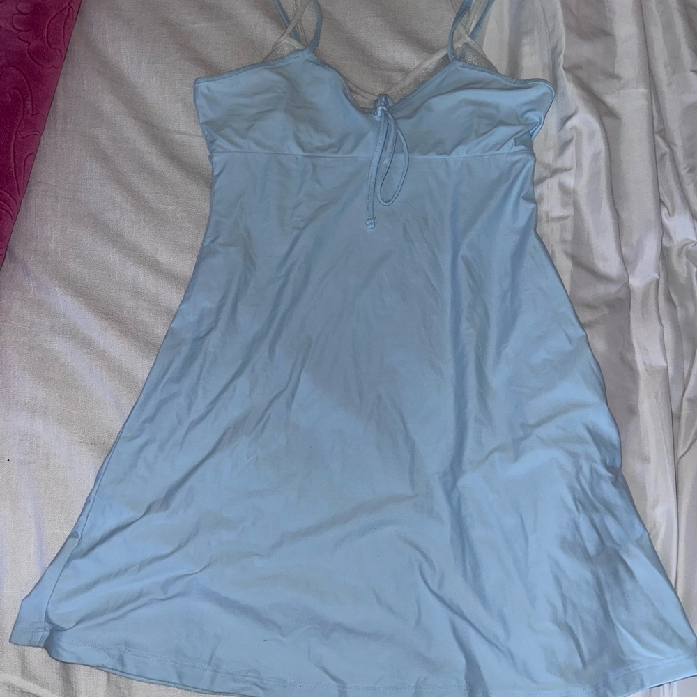 Light Blue Spaghetti Strap Dress